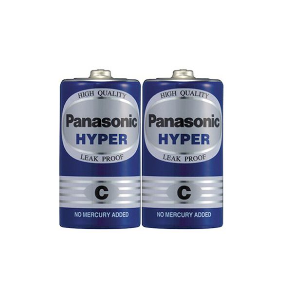 باتری سایز متوسط C پاناسونیک مدل HYPER شرینک 2 عددی