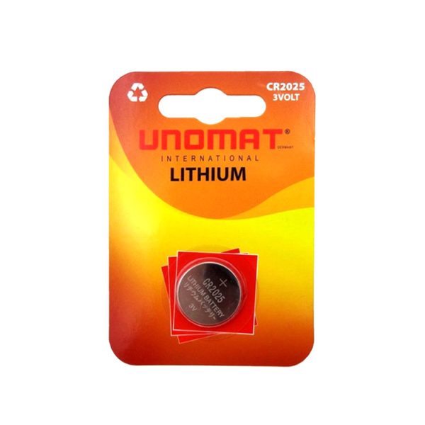 باتری سکه ای UNOMAT مدل 2025 تک پک